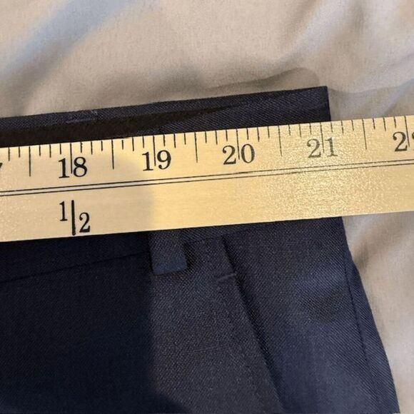 NWT Kenneth Cole Reaction Navy Blue Dress Pants Pleated Trousers Size 42x30 - Picture 8 of 12
